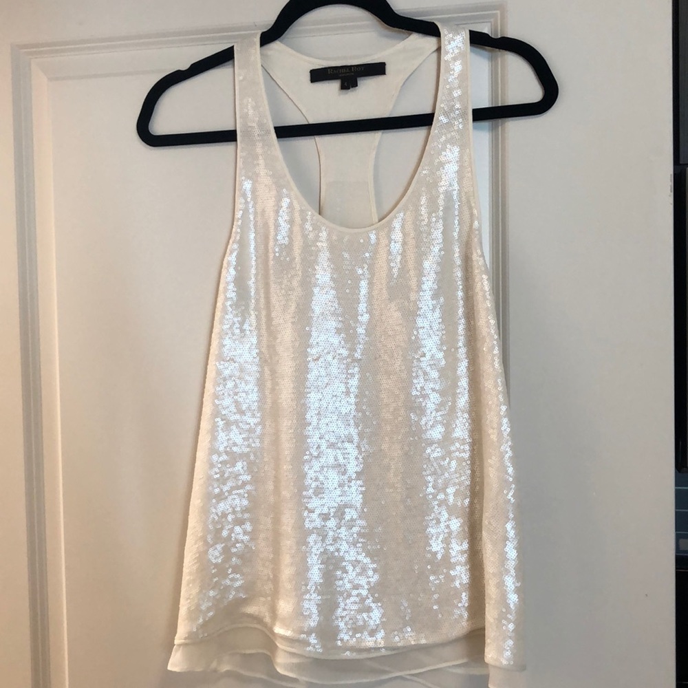Rachel Roy Sequined Racerback Tank